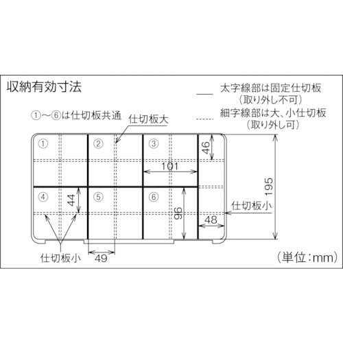TRUSCO パーツボックス 375X230X71 PB-360 1個