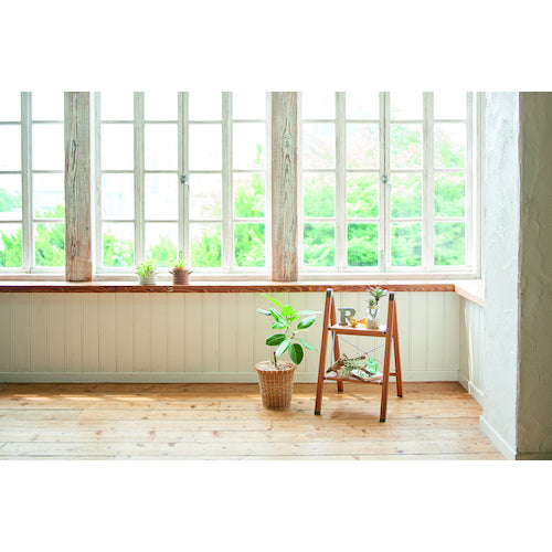 TENMA 踏台 ウッディースリムステップ3段 ブラウン 811000518 1台