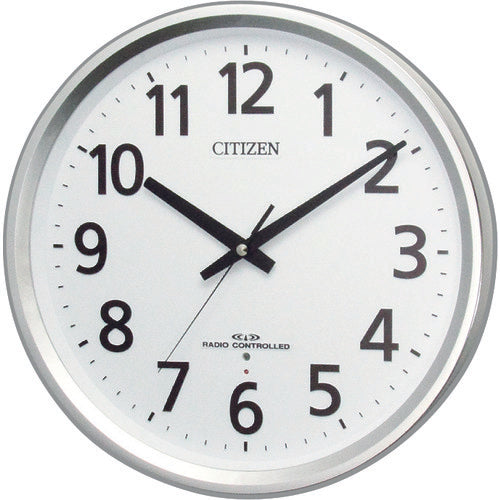 Citizen Radio-controlled Wall Clock with Continuous Second Hand, Silver, φ320 x 52, 8MY475-019, 1 pc