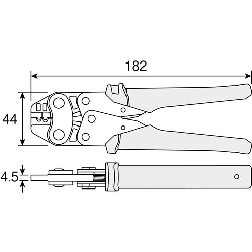 HOZAN 圧着ペンチ(裸圧着端子・裸圧着スリーブ用) P-732 1丁