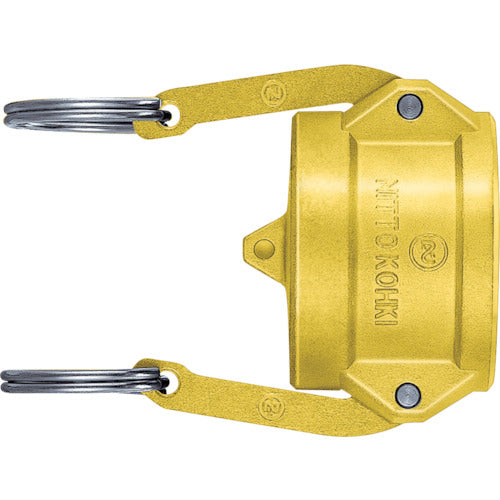 Nitto Lever Lock Coupler (Cap for Plugs) Copper Alloy Mating Mounting Size 1 Inch (03637) L-8PD BR NBR 1 Piece