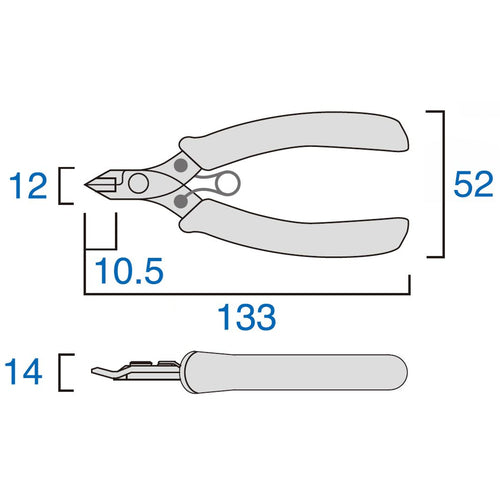 Fujiya Stainless Steel Nippers Total Length 133mm HP855-125 1 piece