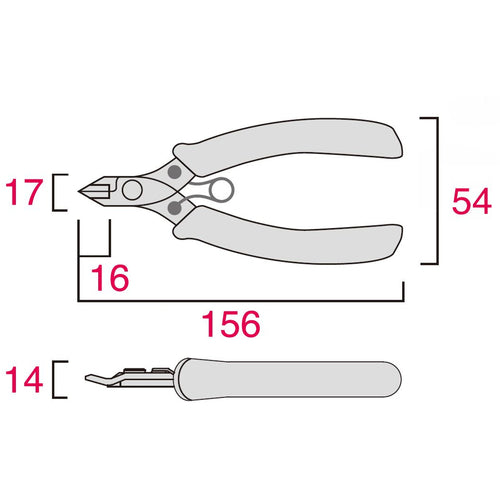 Fujiya Stainless Steel Nippers Total Length 156mm HP855-150 1 piece