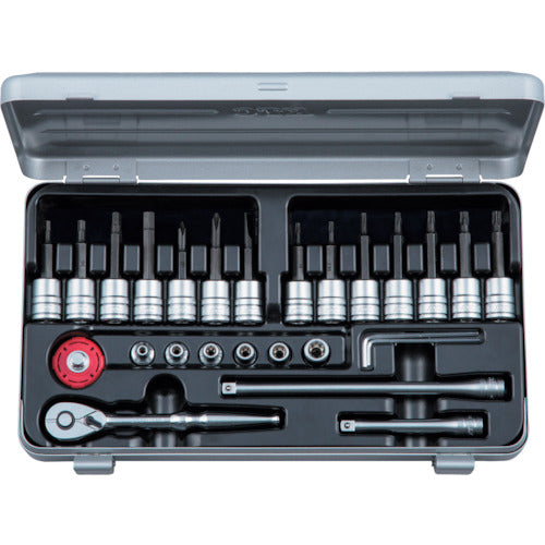 KTC 6.3sq. T형 토크스・E형 토크스 헥사곤 비트 소켓 렌치 세트 TBT226TH 1 S