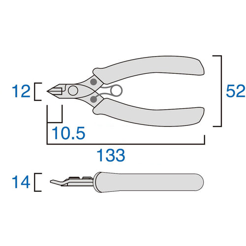 후지 화살 스테인레스 플라스틱 니퍼 HP845-125 1 丁