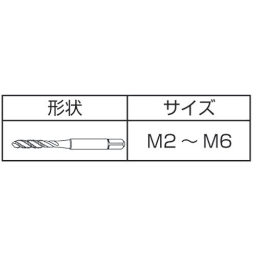 야마와 알루미늄재용 스파이럴 탭 AL+SP P2 M2.5X0.45 ALSP-M2.5 1개