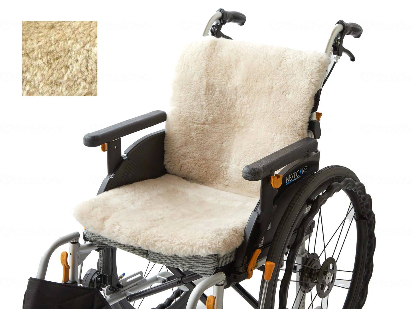 大恵車椅子ムートンシート モカ