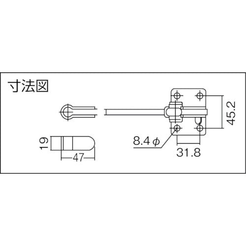 Kakuta Handle Vertical Toggle Clamp (Downward Pressing Type) No. HV550 Clamping Pressure 3.4kN KC-HV550 1 pc