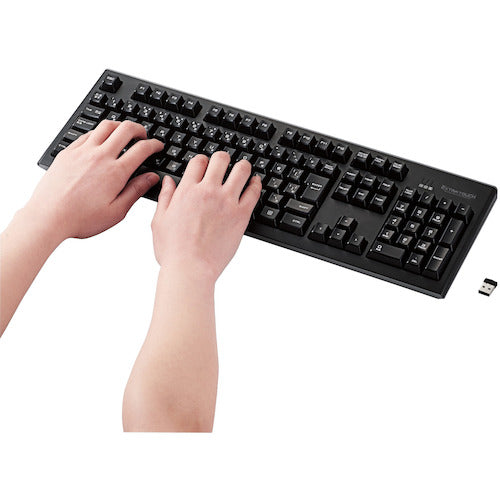 ELECOM 2.4GHz Wireless Premium Membrane Full Keyboard Black TK-FDM088TBK 1 unit