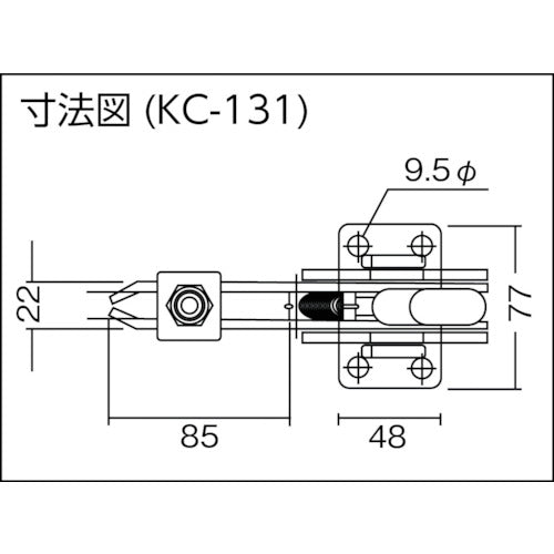 Kakuta Toggle Clamp (Downward Pressing Type) Cam Clamp No. 131 Clamping Pressure 3.5kN KC-131 1 pc