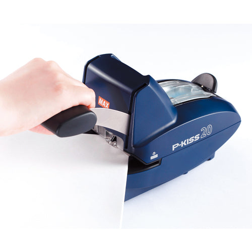 MAX 紙針ホッチキス P−KISS20 PH−20DS/NB ネイビーブルー 20枚とじ PH-20DS/NB 1台