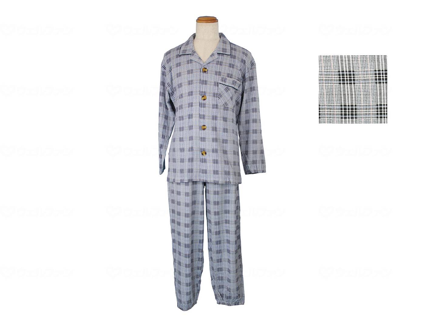 Hagoromo Cotton Industry Men's Relaxing Pajamas Gray L