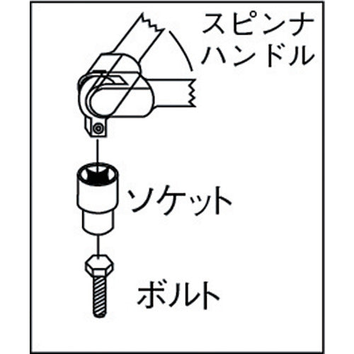 TONE 스핀너 핸들 삽입각 12.7mm 전장 300mm 211 1개