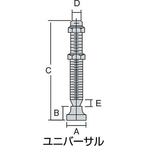가쿠다 토글 클램프용 유니버설 볼트 볼트 직경 M12×154 UBT-12 1개