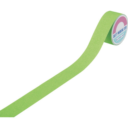 녹색 십자 미끄럼 방지 테이프 형광 녹색 ASS-55FG 50mm 폭×5m PVC+광물 입자 실내외 겸용 260301 1권