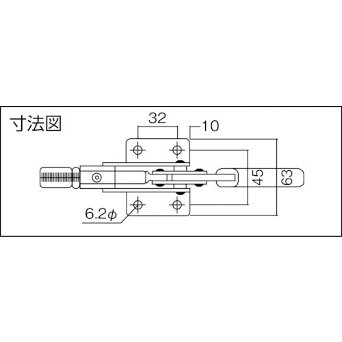 角田 横押し型トグルクランプ No.50A KC-50A 1 個