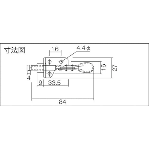 角田 押し引き兼用トグルクランプ No.SL10 KC-SL10 1 個