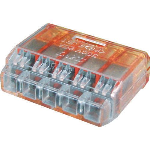 니치후 퀵 록 삽입형 전선 커넥터 극수 5 주황색 투명 50개입 QLX 5 1상자