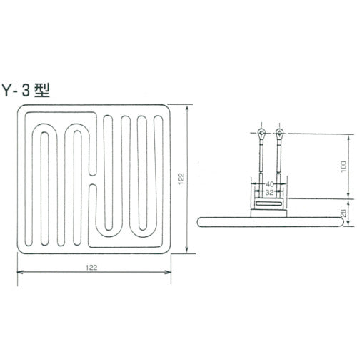 ヤマキ電器 セラミックヒーター Y−3型 200V−600W(黒) Y-3 200V-600W(B) 1 個