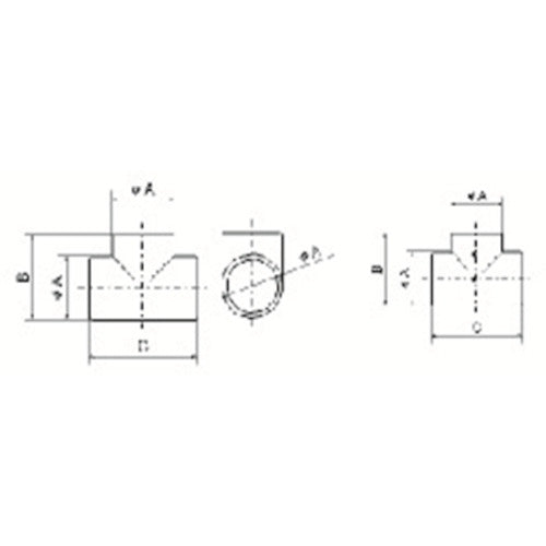 Fujitec Pipe Fitting Tee 25mm B-28425 1 pc