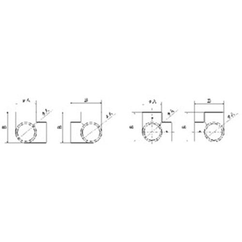 Fujitec Pipe Fitting Three-Way Elbow 25mm B-28433 1 pc