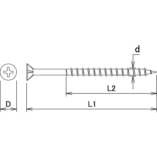 DAIDOHANT 스테인레스 (SUS XM7) 코스 스레드 플렉스 헤드 4.2x41 (약 380 개입) 00049649 1 상자