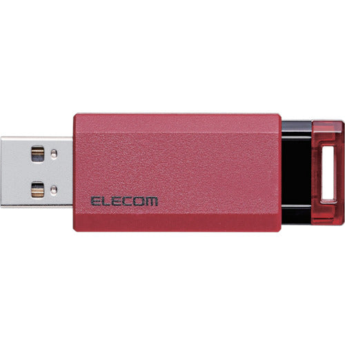 ELECOM USB3.1(Gen1) 대응 노크식 USB 메모리 64GB 레드 MF-PKU3064GRD 1개
