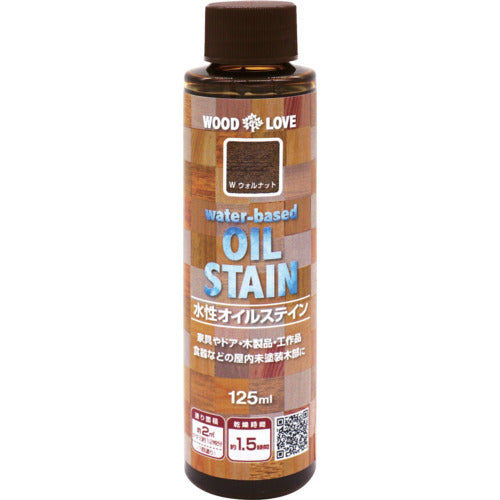 ニッぺ 水性オイルステイン 125ML ウォルナット 300N055 4976124517341 1個