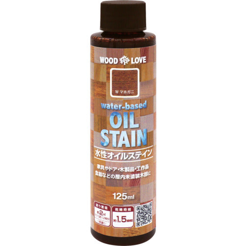 ニッぺ 水性オイルステイン 125ML マホガニ 300N054 4976124517334 1個