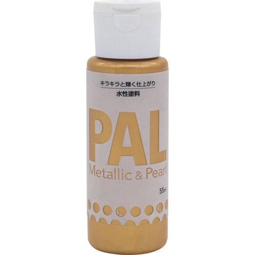ニッぺ 水性メタリック&パール調塗料 PAL 55ML ムーンゴールド 403P001 4976124350016 1個