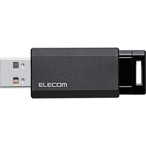 ELECOM USB 3.1 (Gen 1) compatible knock-type USB memory 64GB black MF-PKU3064GBK 1 piece