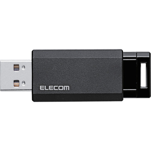 ELECOM USB 3.1 (Gen 1) compatible knock-type USB memory 128GB black MF-PKU3128GBK 1 piece