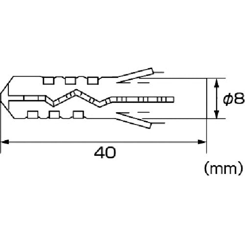 エビ エビモンゴ ナイロンプラグ(100本入) 8X40mm MP840B 1PK