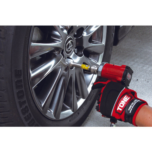 TONE Thin Long Wheel Nut Socket for Impact with Protector (for Automobile Maintenance) Diagonal Dimension 17mm 4AP-17LLN 1pc