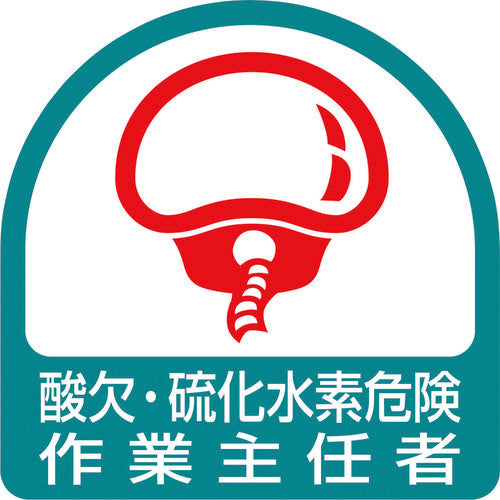 ユニット ステッカー 酸欠・硫化水素危険作業主任者 851-76 1 組