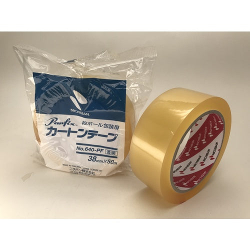ニチバン カートンテープ640PF透明ー38mmX50m 640PF-38 1巻