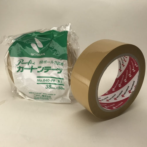 Nichiban Carton Tape 640PF Yellow Earth - 38mm x 50m 640PF7-38 1 roll