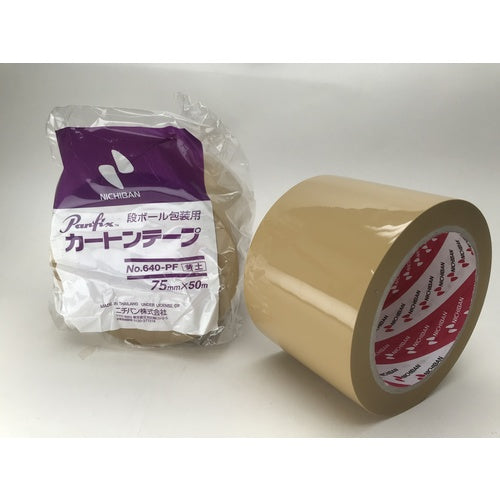 Nichiban Carton Tape 640PF Yellow Earth - 75mm x 50m 640PF7-75 1 roll