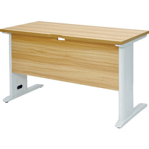 TRUSCO flat desk, natural top x white legs, W1200 x D600 x H700, TSLD1260NA-W, 1 unit