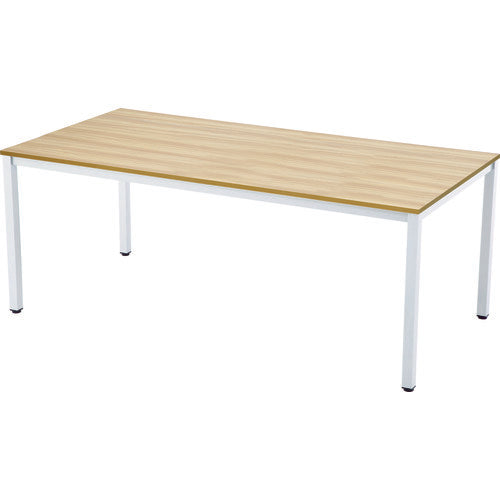 TRUSCO Meeting Table W1800 x D900 Natural Top x White Legs MT1890NA-W 1 Unit