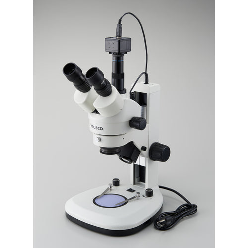 TRUSCO ズーム式実体顕微鏡 三眼(LED照明)SCOPRO(スコープロ) ZMS-T1 1 台