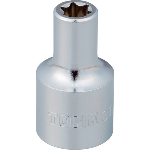 TONE E型トルクスソケット 呼びNO.E16 差込角9.5mm 3TX-E16 1個