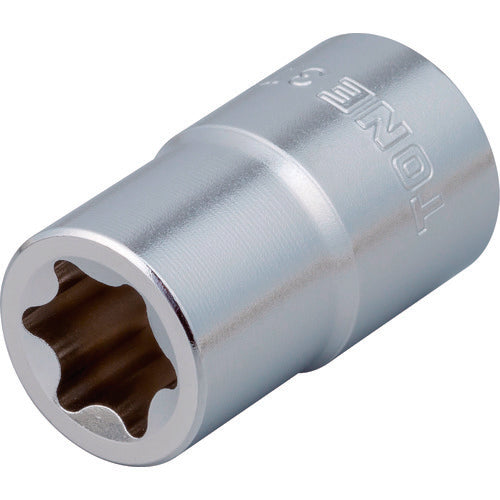 TONE E型トルクスソケット 呼びNO.E6 差込角9.5mm 3TX-E06 1個