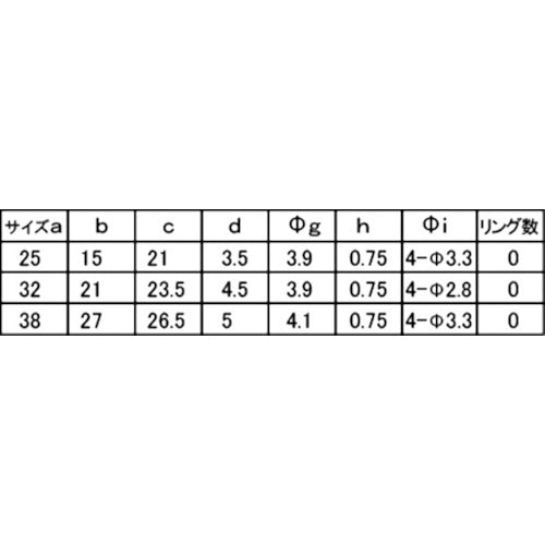 후지테크 스테인리스 정평(SUS304) 봉투입(2장)・박구 38mm B-11302 1봉투