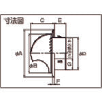 フジテック ステンフード付き丸型ガラリ・150パイ用 B-47005 1 個