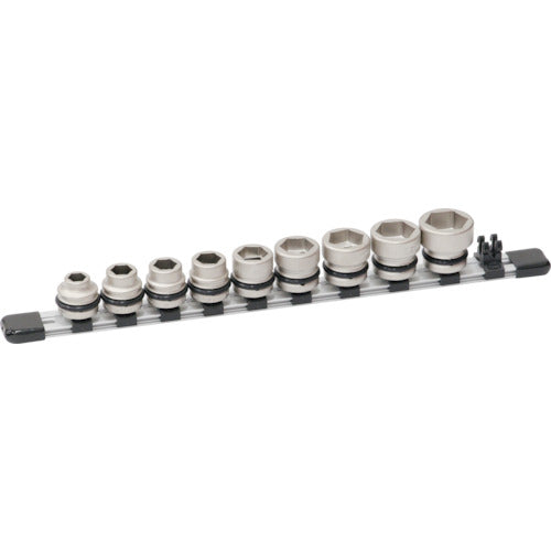 TONE インパクト用ショートソケットセット 差込角12.7mm 6角 HNV409SS 1 S