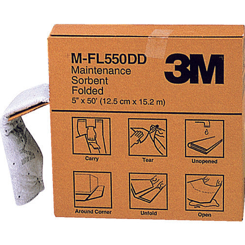 3M Maintenance Sorbent (folded) 127mm x 15.2m (1 roll) M-FL550DD 1 box