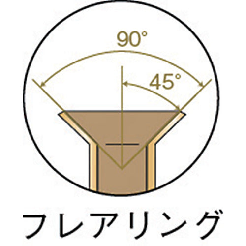 TRUSCO 45° mm size flare GFM-416 1 unit