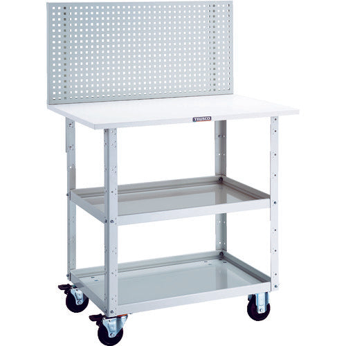 TRUSCO ツールワゴン イーグルワゴン 上部パンチングパネル 天板仕様 600×400×1352 ホワイト EGW-P962T-W 1 台