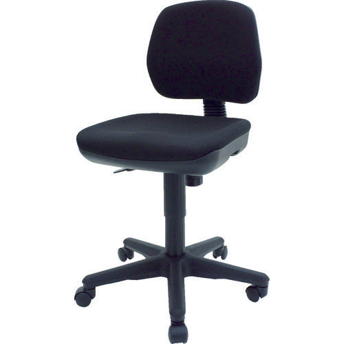 TRUSCO Office Chair, Fabric Upholstered, Armless, Black, T-05-BK, 1 Piece